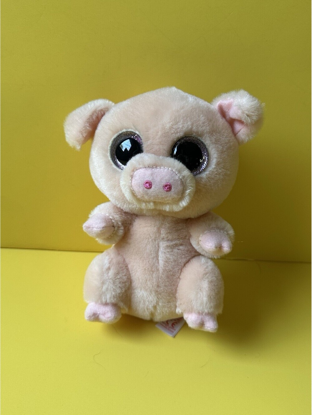 NWT Ty Piggley The Pig Piglet Plush 6" Pink Glitter Eyes 2018